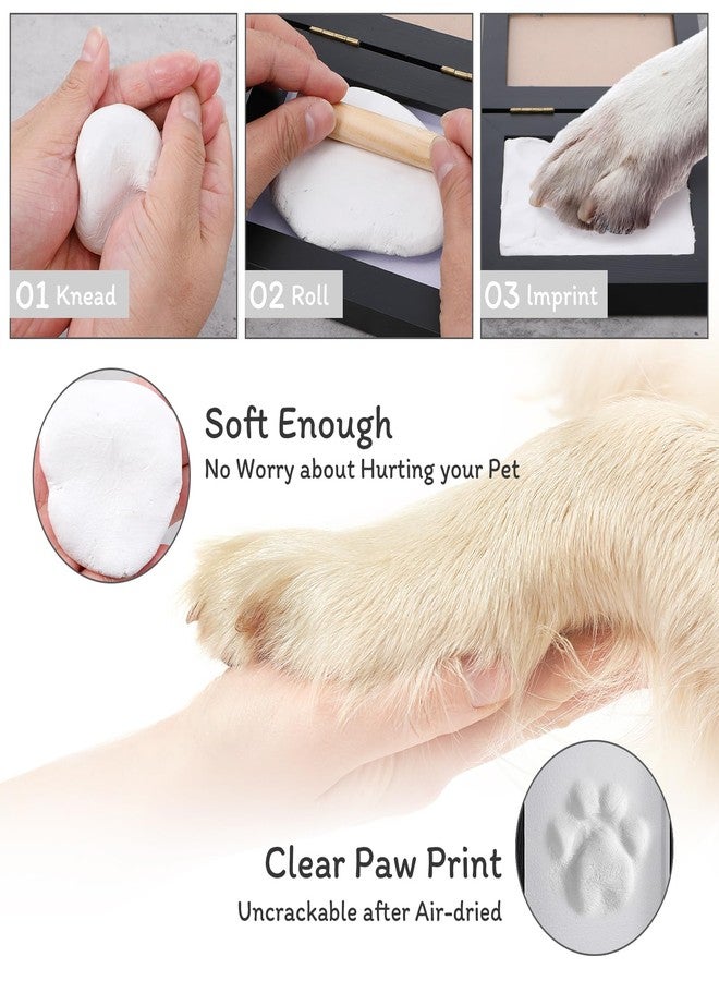 Neyauo Paw Print Frame Kit, Dog/Cat Paw Print Kit Keepsake, Inkless Ink Pad & Soft Clay for Pets, Pet Paws Prints Impression Kits, Wooden Pet Memorial Frame,DIY Dog Lover Gifts - Image 4